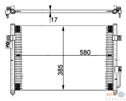 Радиатор кондиционера HELLA 8FC 351 302-231