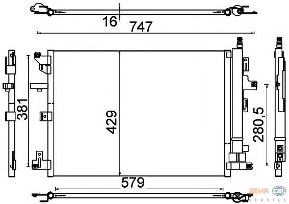 Радіатор кондиціонера HELLA 8FC 351 310-601