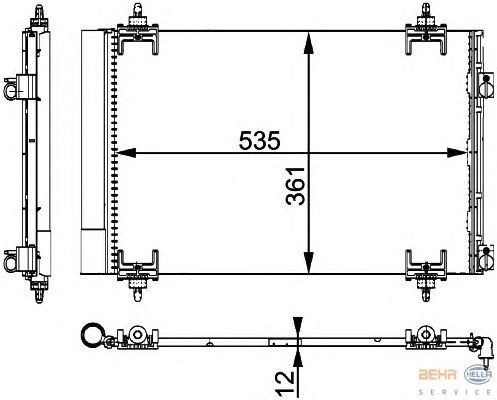 Радиатор кондиционера HELLA 8FC 351 317-561