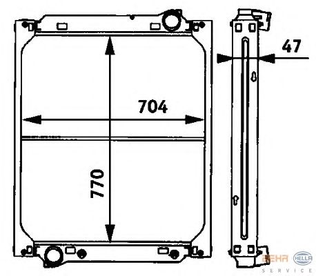 Радиатор, охлаждение двигателя HELLA 8MK 376 709-761