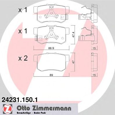 Тормозные колодки ZIMMERMANN 24231.150.1