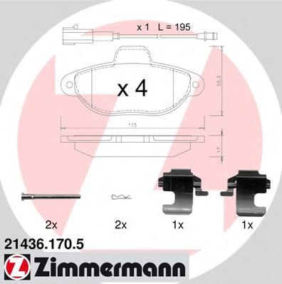 Тормозные колодки ZIMMERMANN 21436.170.5