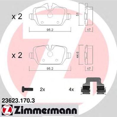 Тормозные колодки ZIMMERMANN 23623.170.3