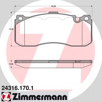 Тормозные колодки ZIMMERMANN 24316.170.1