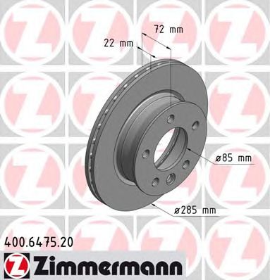 Тормозной диск ZIMMERMANN 400.6475.00