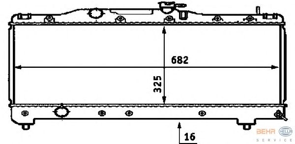 Радіатор, охолодження двигуна HELLA 8MK 376 718-351