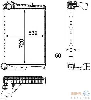 Интеркулер HELLA 8ML 376 746-381