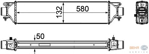 Интеркулер HELLA 8ML 376 746-691