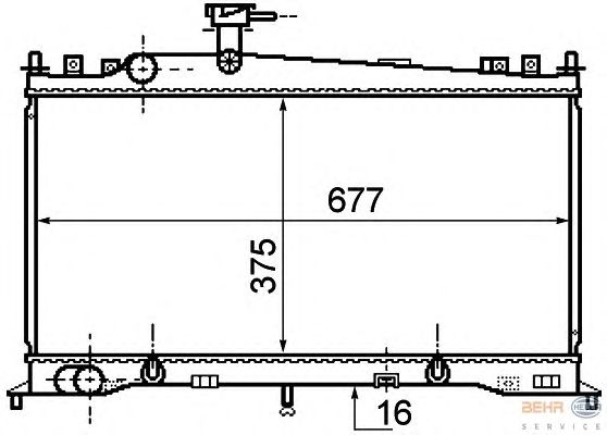 Радіатор, охолодження двигуна HELLA 8MK 376 750-271