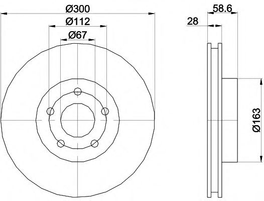 Тормозной диск HELLA 8DD 355 110-071