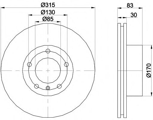Тормозной диск HELLA 8DD 355 108-581