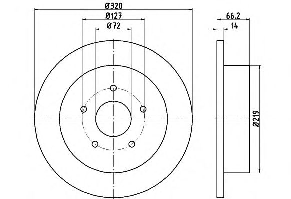 Тормозной диск HELLA 8DD 355 115-501 PRO