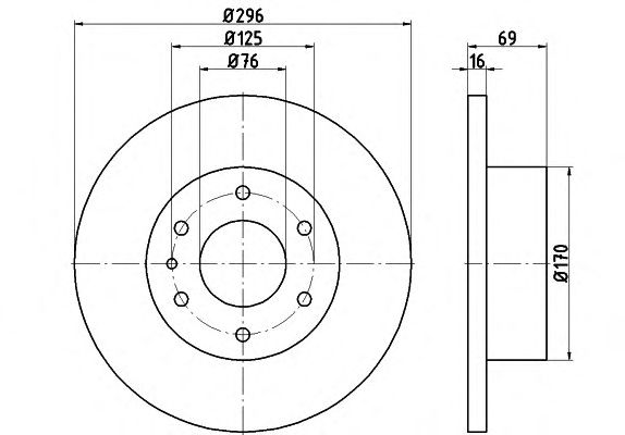 Тормозной диск HELLA 8DD 355 115-521