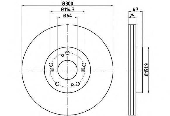 Тормозной диск HELLA 8DD 355 115-571 PRO