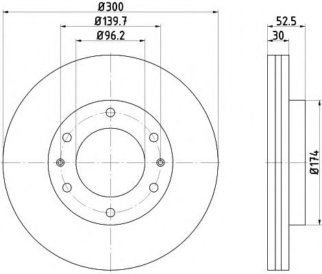 Тормозной диск HELLA 8DD 355 116-481