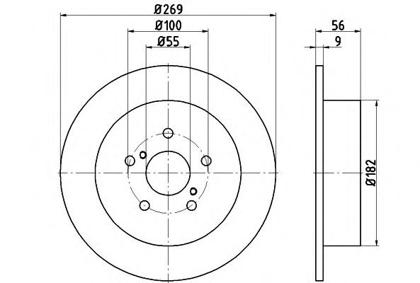 Тормозной диск HELLA 8DD 355 114-891 PRO