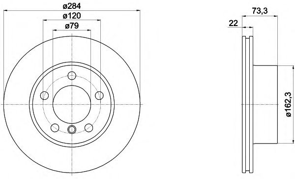 Тормозной диск HELLA 8DD 355 118-031 PRO