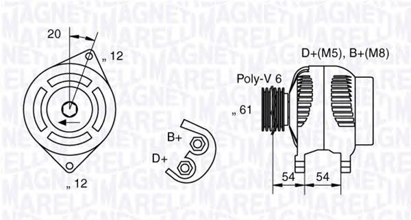 Генератор MAGNETI MARELLI 063321833010