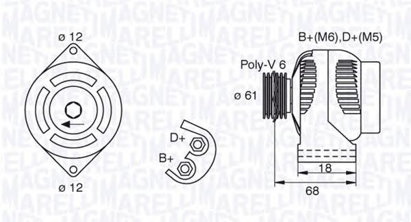 Генератор MAGNETI MARELLI 063377492010