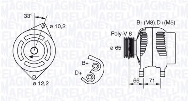 Генератор MAGNETI MARELLI 063321391010