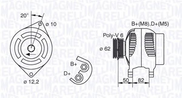 Генератор MAGNETI MARELLI 063321618010