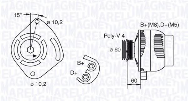 Генератор MAGNETI MARELLI 063321605010