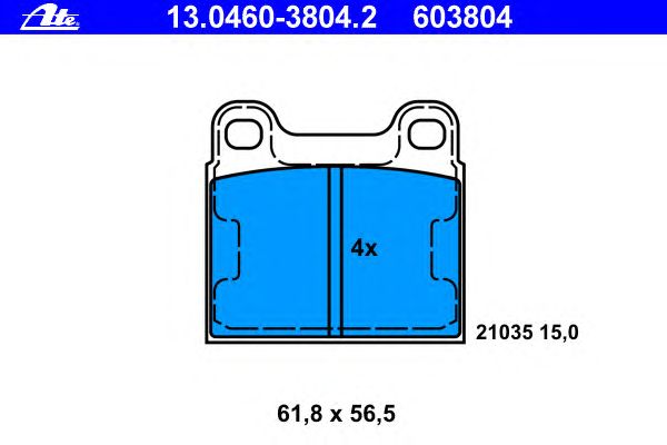 Тормозные колодки ATE 13.0460-3804.2