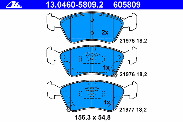 Тормозные колодки ATE 13.0460-5809.2