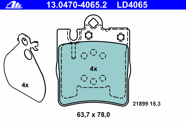 Тормозные колодки ATE 13.0470-4065.2 ATE Ceramic