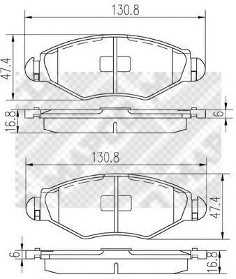 Тормозные колодки MAPCO 6516
