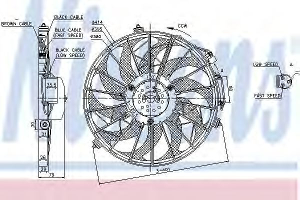 Вентилятор кондиционера NISSENS 85648