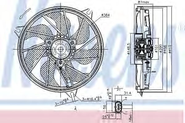 Вентилятор охлаждения NISSENS 85662