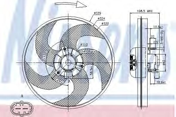 Вентилятор охлаждения NISSENS 85672