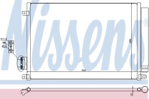Радиатор кондиционера NISSENS 940280