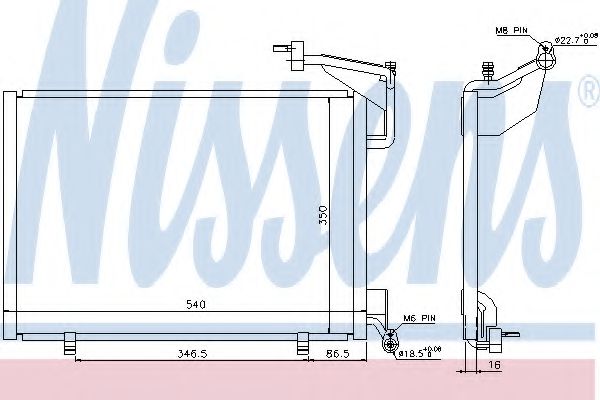 Радіатор кондиціонера NISSENS 940285