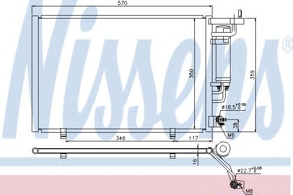 Радиатор кондиционера NISSENS 940286