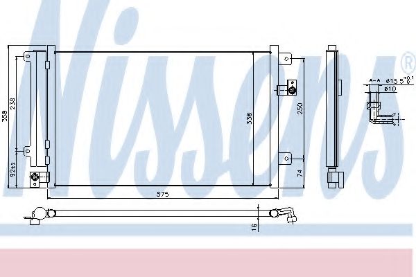 Радіатор кондиціонера NISSENS 940292
