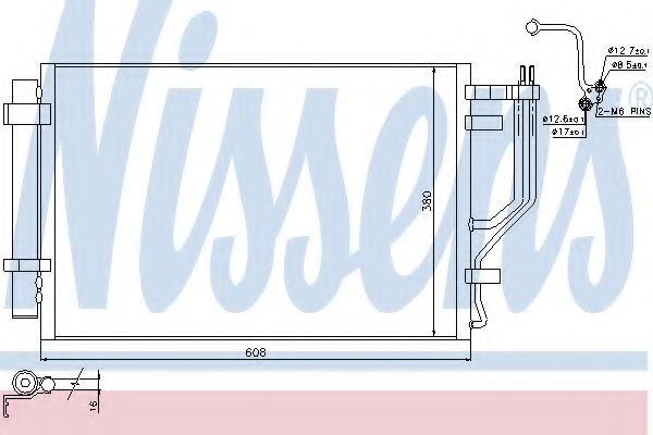 Радиатор кондиционера NISSENS 940296