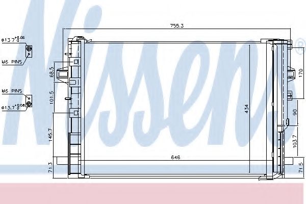 Радиатор кондиционера NISSENS 940322