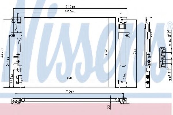 Радиатор кондиционера NISSENS 940348