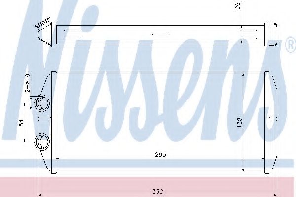 Радиатор отопителя NISSENS 71164