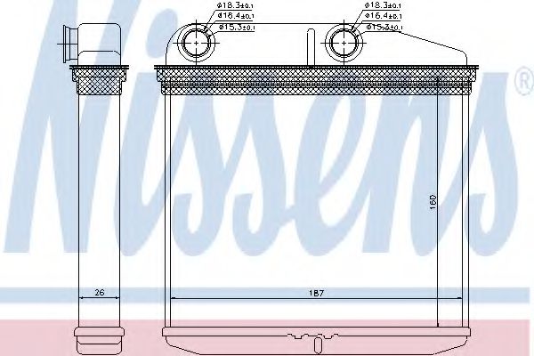 Радиатор отопителя NISSENS 71456