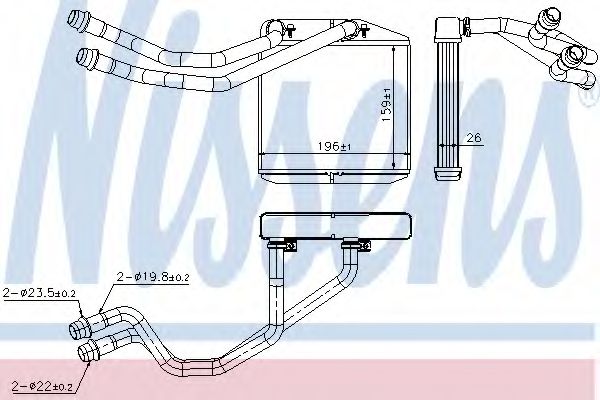 Радиатор отопителя NISSENS 71163