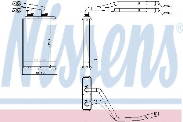 Радиатор отопителя NISSENS 73990