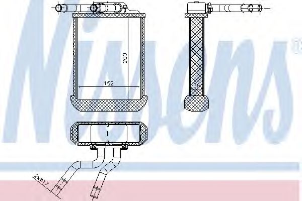 Радиатор отопителя NISSENS 72045