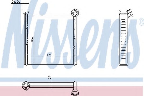 Радиатор отопителя NISSENS 73980