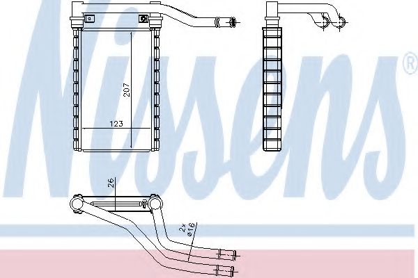 Радиатор отопителя NISSENS 73991