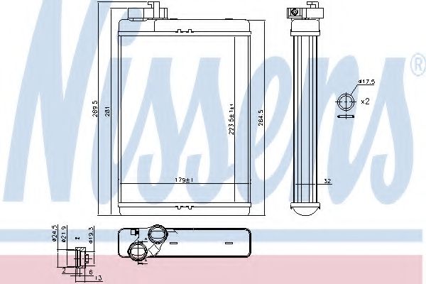 Радиатор отопителя NISSENS 70231