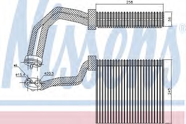 Испаритель кондиционера NISSENS 92293