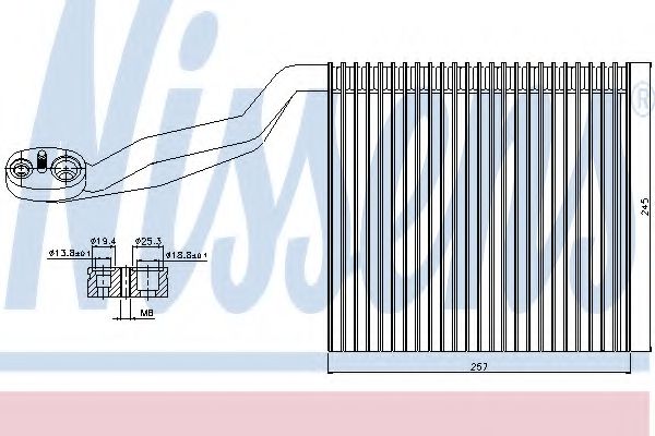 Испаритель кондиционера NISSENS 92294